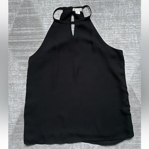 Finn & Grace Women's Black Sleeveless Blouse Shirt Tank w/ Keyhole Detail- XS